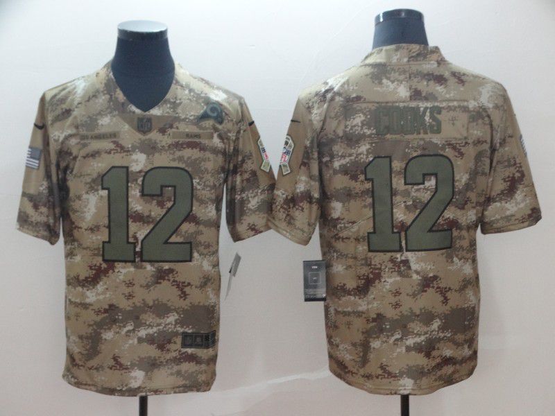 Men Los Angeles Rams #12 Cooks Nike Camo Salute to Service Limited NFL Jersey->los angeles rams->NFL Jersey